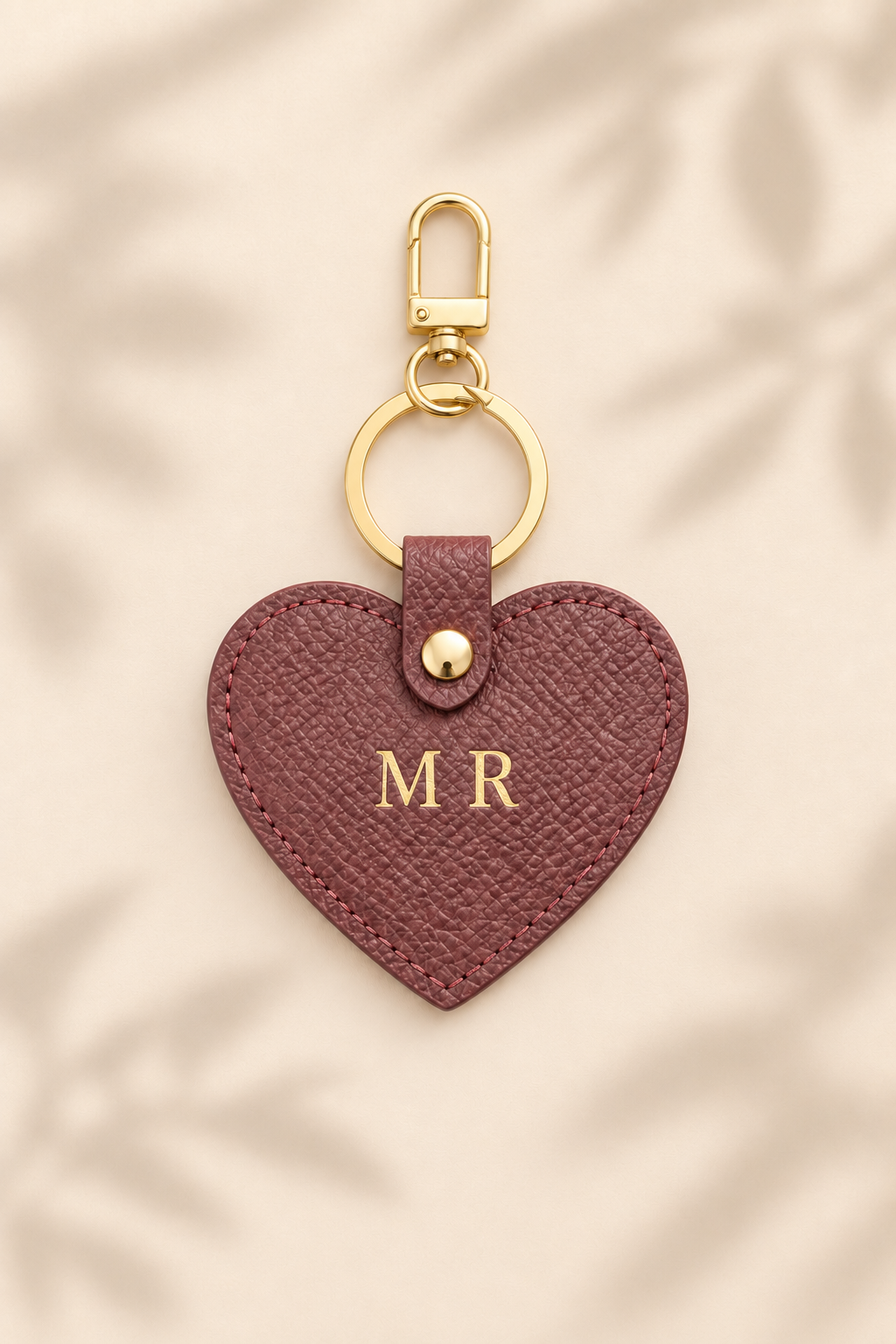 Maroon Heart Keychains