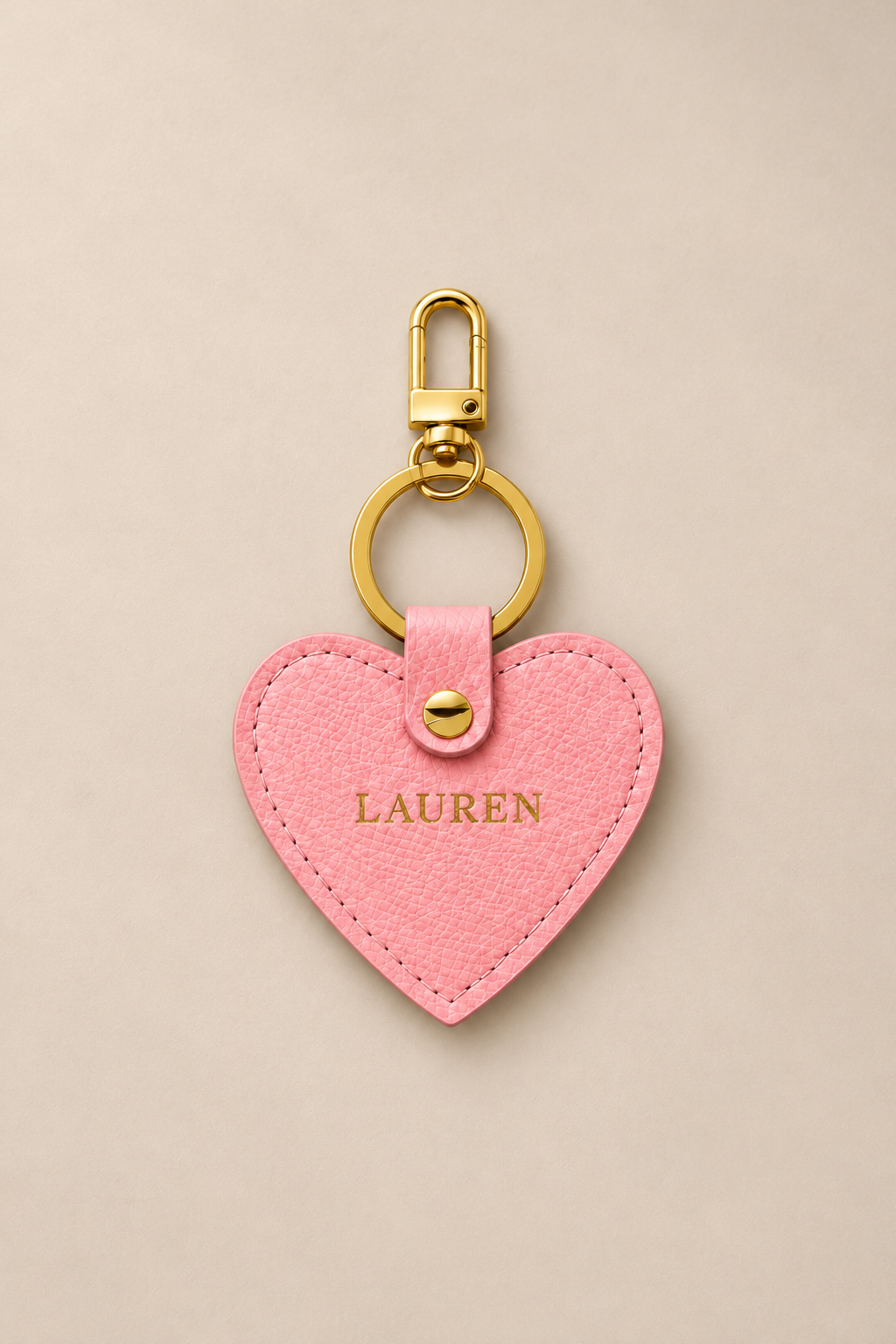 Pink Heart Keychains