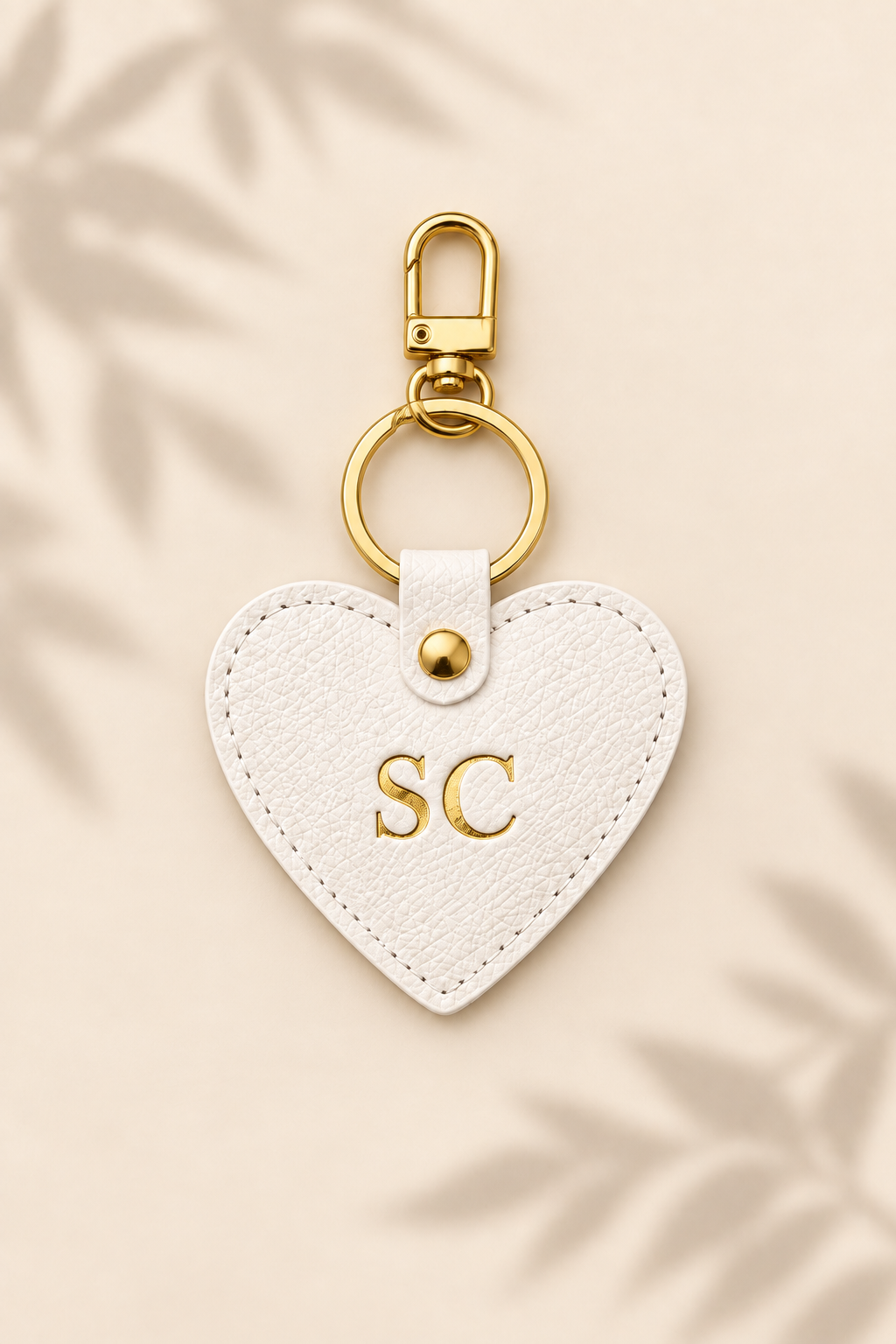 White Heart Keychains